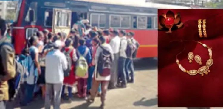 महिलेचे १.२९ लाखांचे दागिने विट्यात पळवले , बसमध्ये जात असताना चोरट्यांचा डल्ला