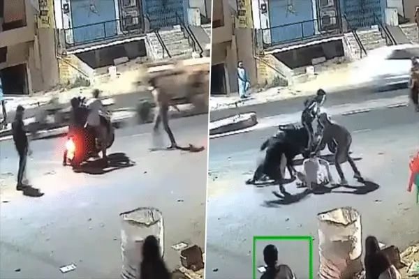 घटना कॅमेऱ्यात कैद…….. डोळ्यात मिरची पावडर घालून २५ लाखांचे दागिने लुटले